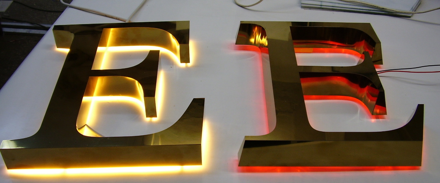 <span style="font-weight: bold;">Объёмные буквы из нержавейки с контражуром.&nbsp;</span>